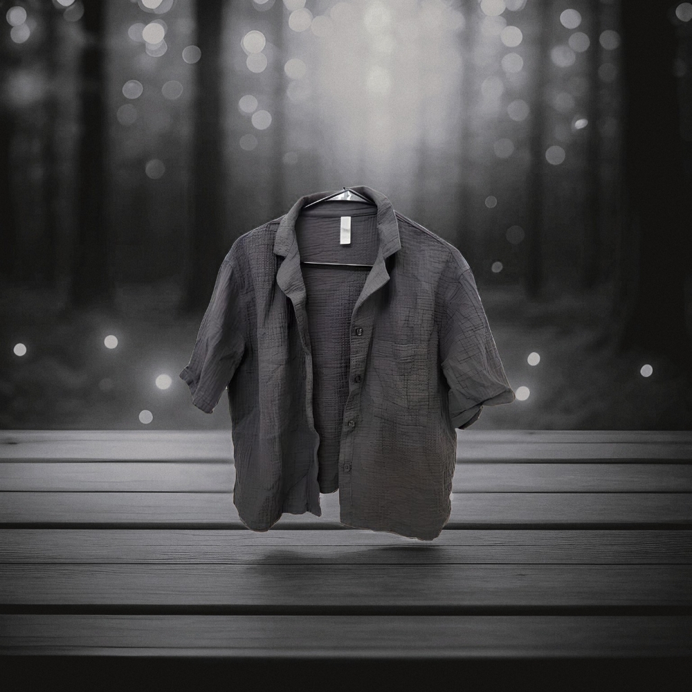 Button up gray Top XS